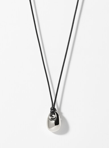 Le collier corde goutte ovale