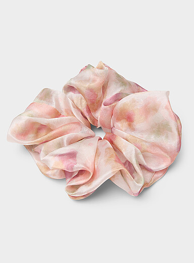 Abstract-pattern large scrunchie | Simons | Shop Scrunchie Hair Ties ...