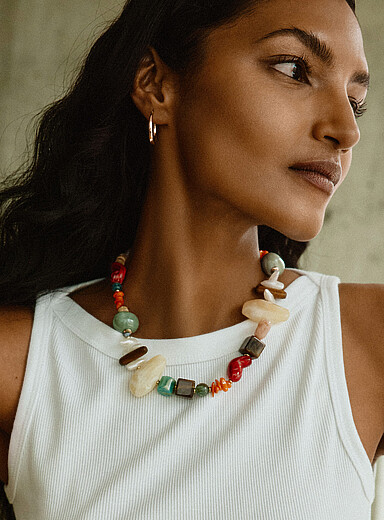 XL mixed bead necklace