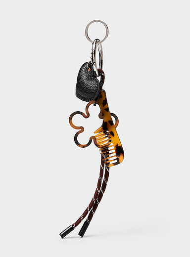 Comb and mirror charms keychain