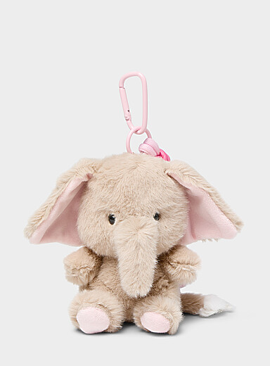 Le breloque de sac &eacute;l&eacute;phant en peluche