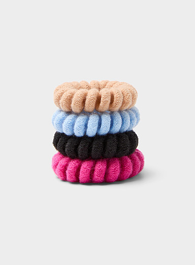 Knitted spiral elastics Set of 4