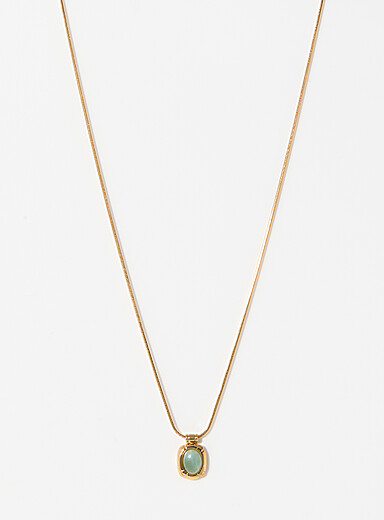 Natural stone pendant necklace