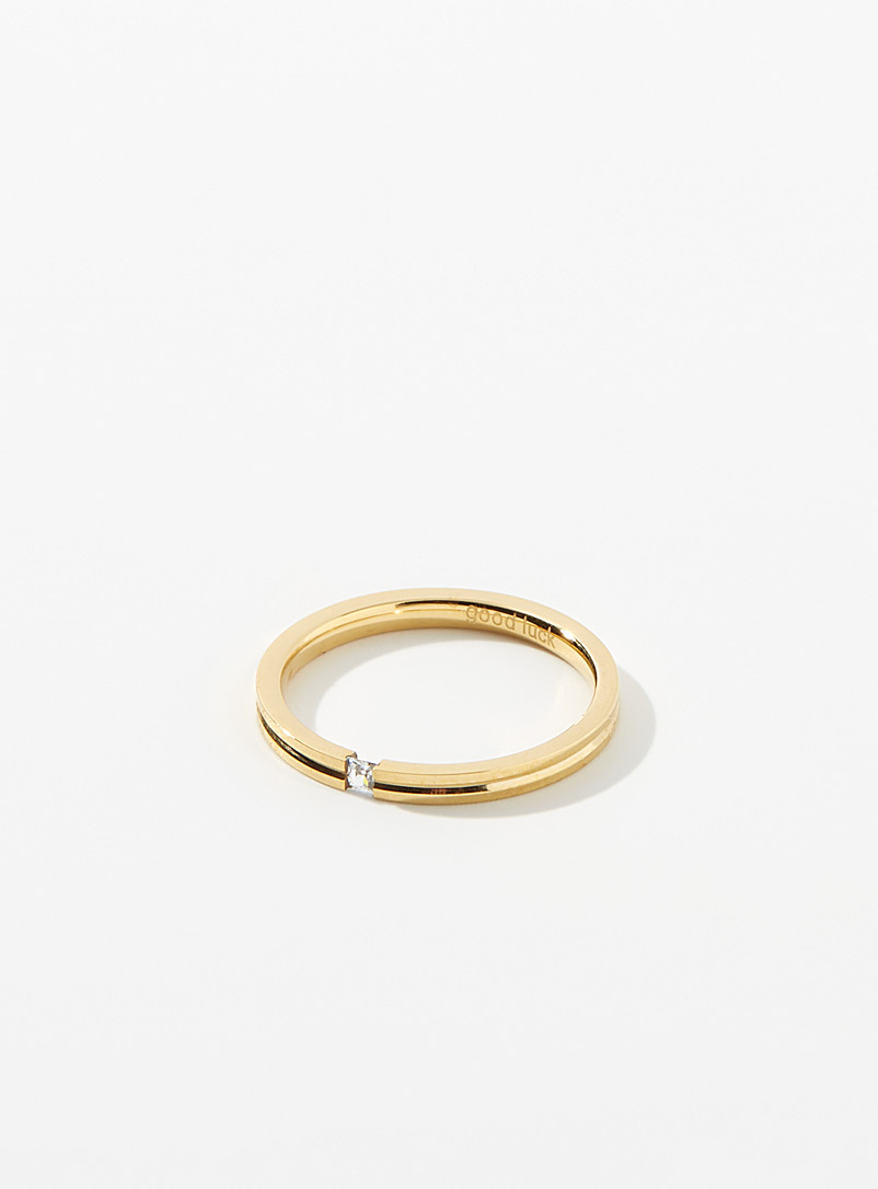 Simons Assorted Double-ring golden ring for women