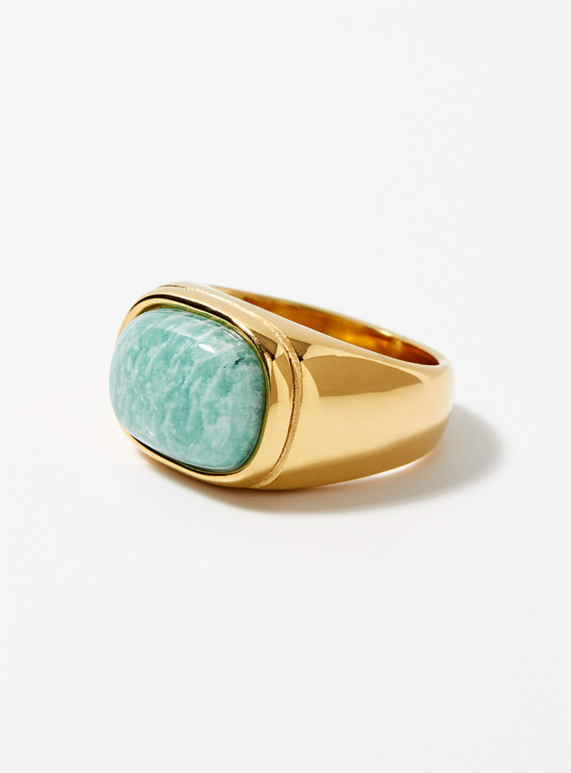Simons Assorted Turquoise stone signet ring for women