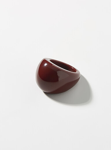 La bague r&eacute;sine d&ocirc;me