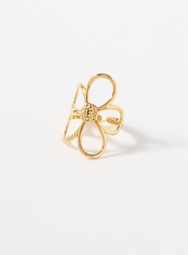 Large flower open ring