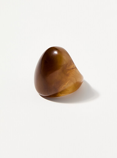 La bague XL r&eacute;sine voil&eacute;e