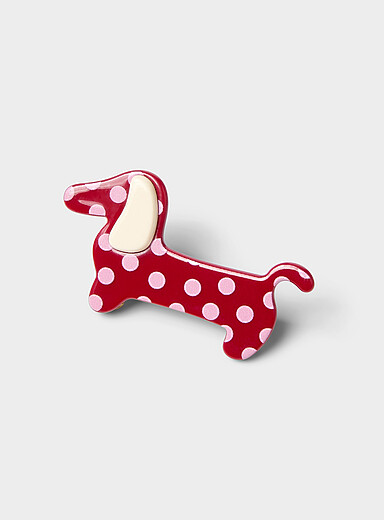 La barrette chien &agrave; pois