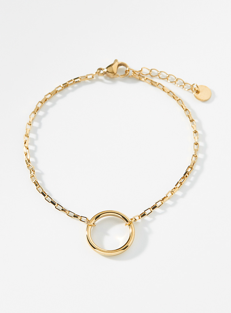 Simons: Le bracelet cercle doré Assorti pour femme