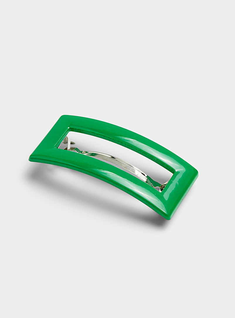 Simons Kelly Green Saturated color barrette for women