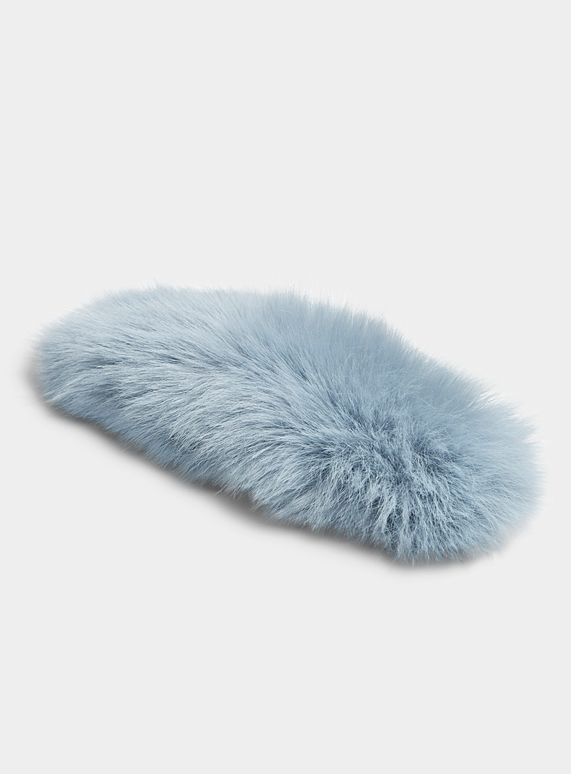 Simons Baby Blue Faux-fur barrette for women