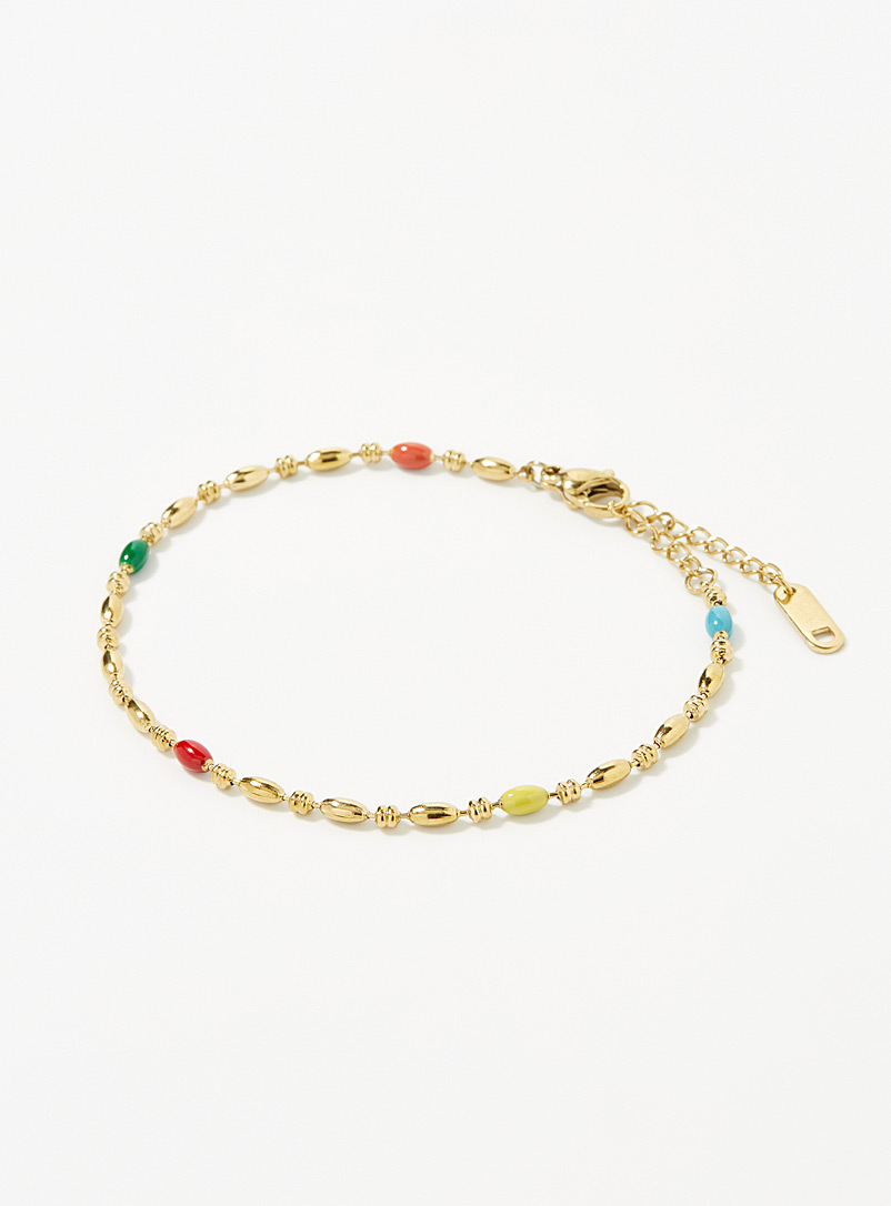 Simons Assorted Enamelled bead bracelet for women