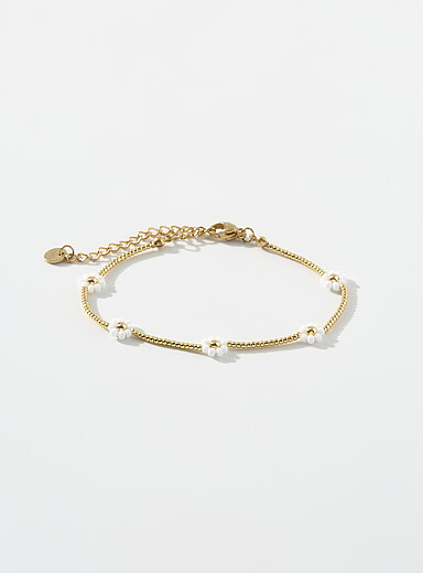 Le bracelet billes fleurs d'&eacute;t&eacute;