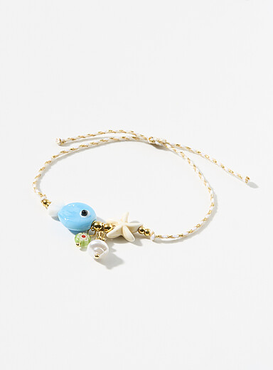 Le bracelet breloques poisson bleu