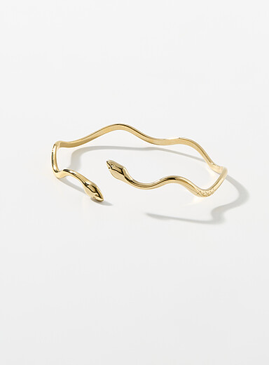 Le bracelet jonc ouvert serpents