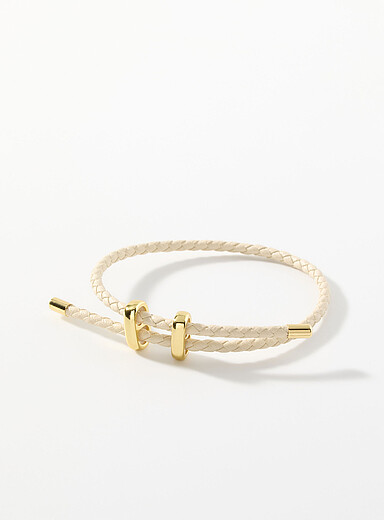 Le bracelet effet cuir tress&eacute;