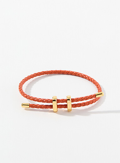 Le bracelet effet cuir tress&eacute;