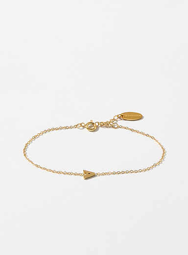 Le bracelet cha&icirc;nette caract&egrave;re alphab&eacute;tique