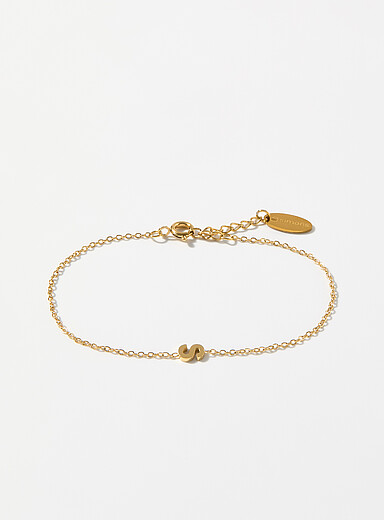 Le bracelet cha&icirc;nette caract&egrave;re alphab&eacute;tique