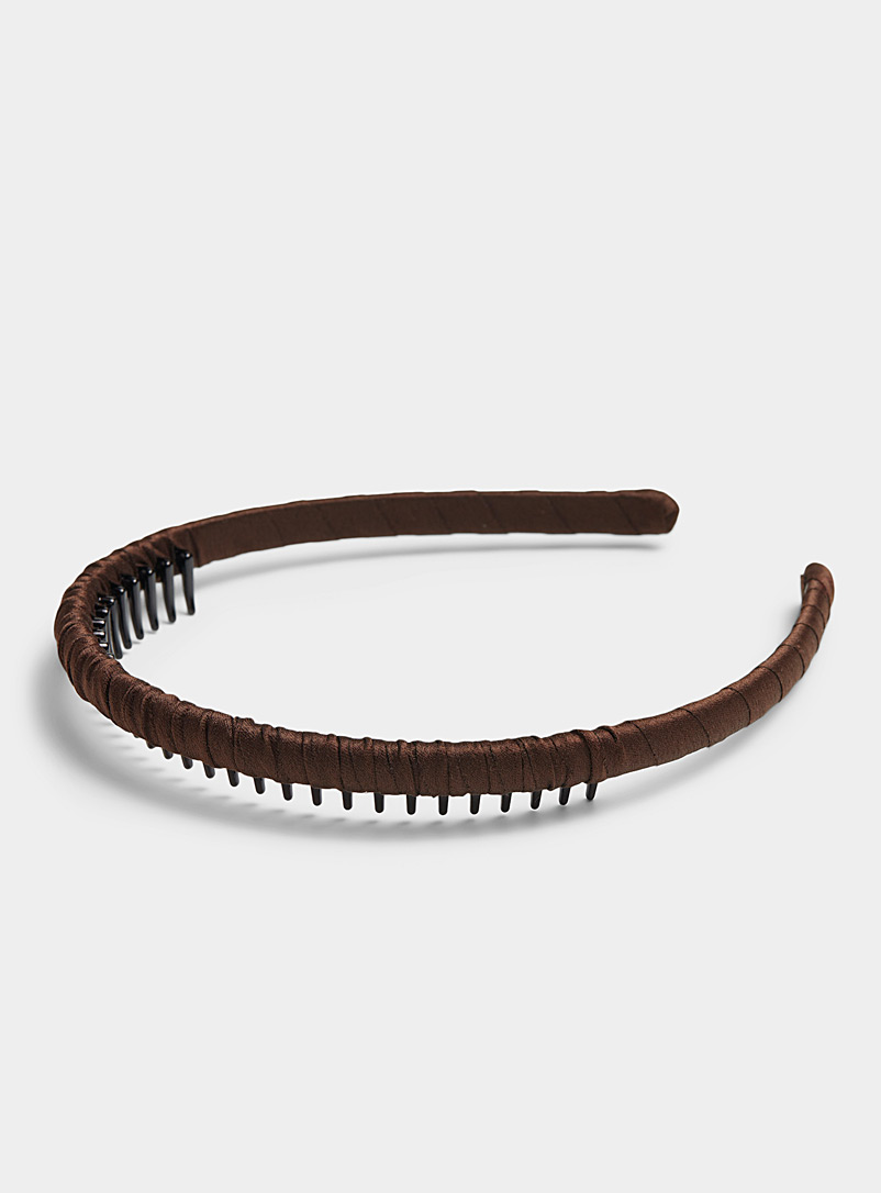 Simons Chocolate/Espresso Neutral ribbon headband for women