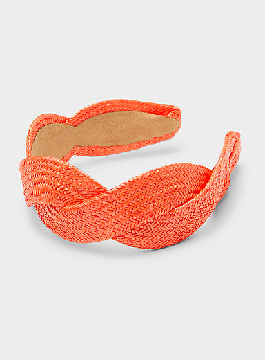 Wide braided headband