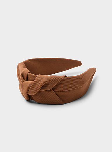 Solid wide knotted headband