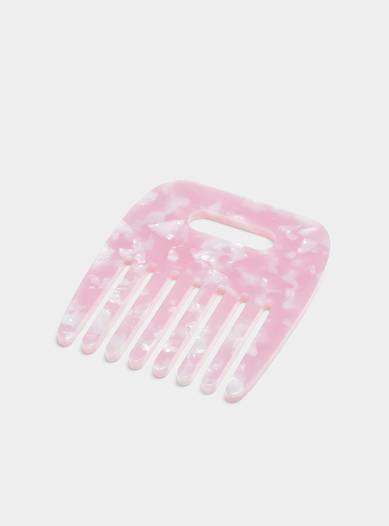 Simons Pink Pink marbled effect comb for women