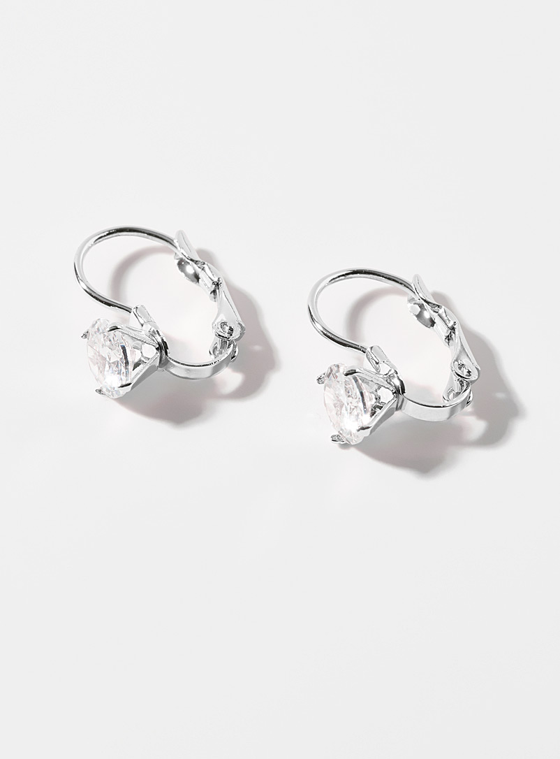 Shimmery zircon earrings product image (primary)