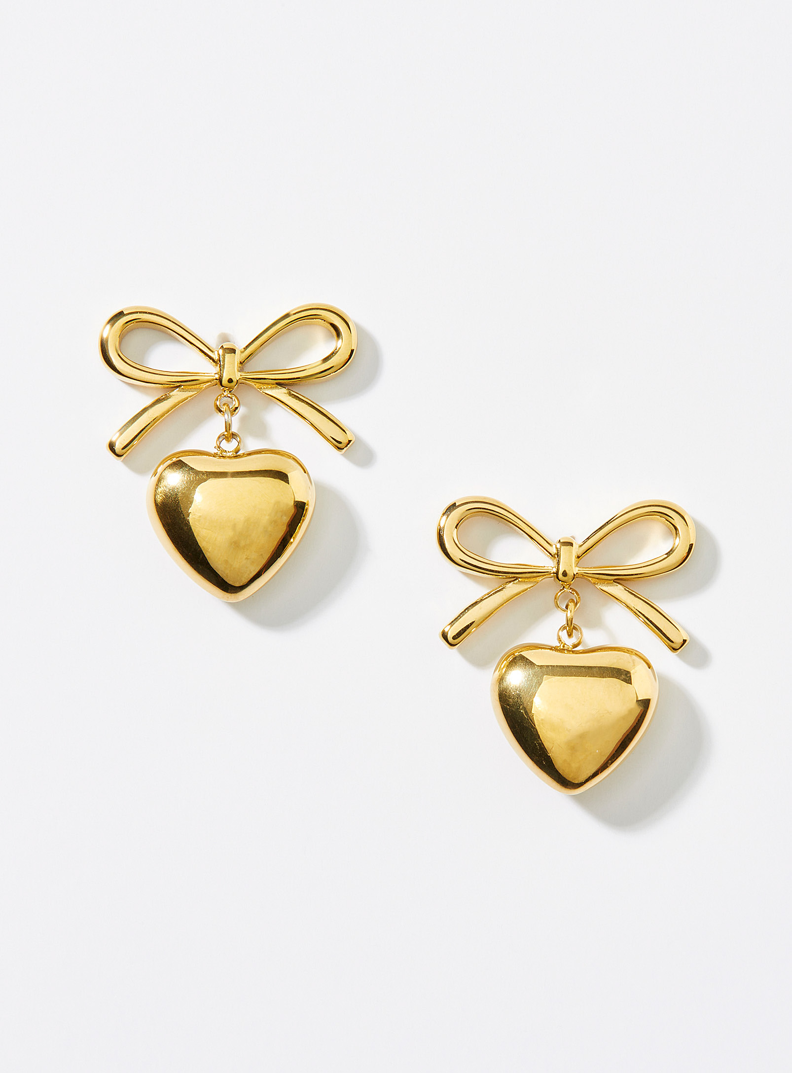 Simons - Women's Charming heart earrings