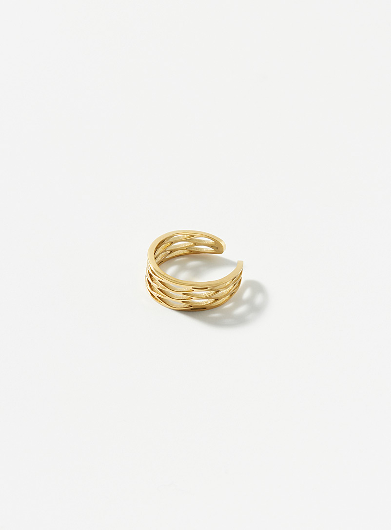 Openwork Diamond Ear Cuff