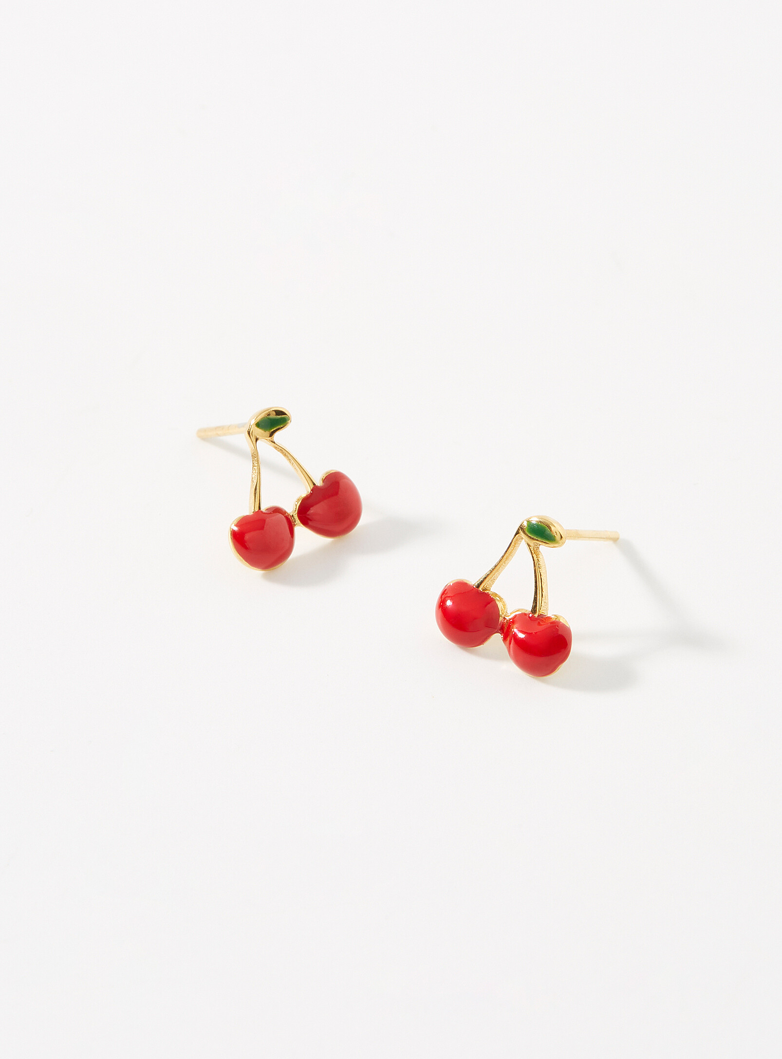 Simon's Small Cherry Earrings In Red