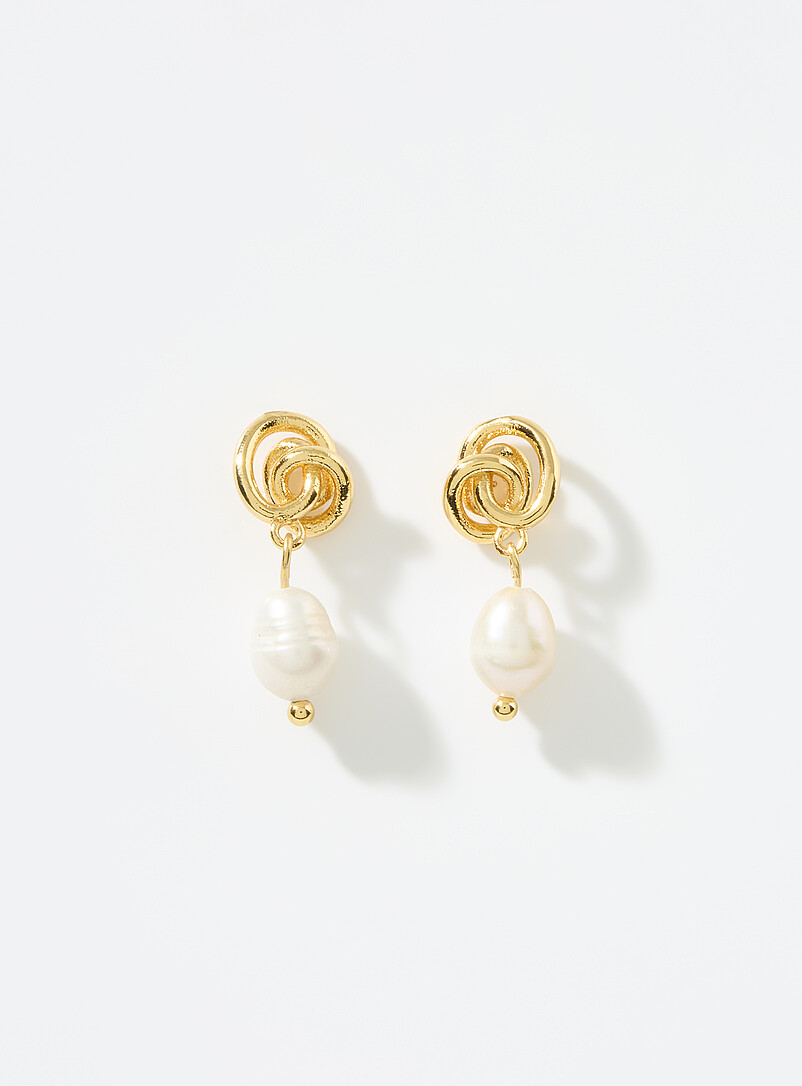 Pearl And Bow Earrings
