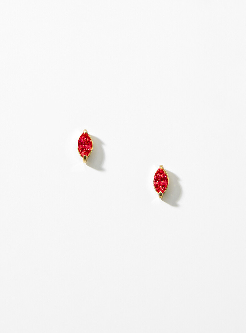 Birthstone oval earrings product image (primary)