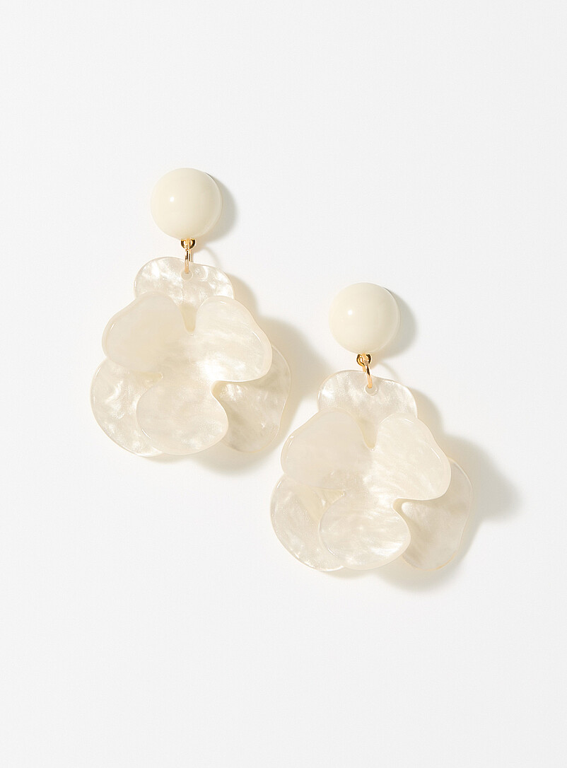 Raised flower statement earrings product image 2