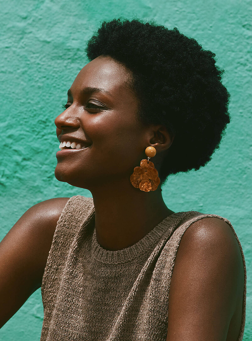 Raised Flower Statement Earrings