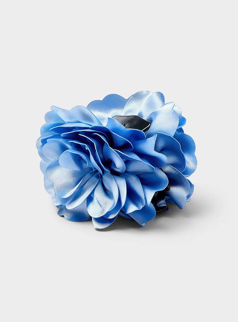 Satiny Fabric Flower Clip
