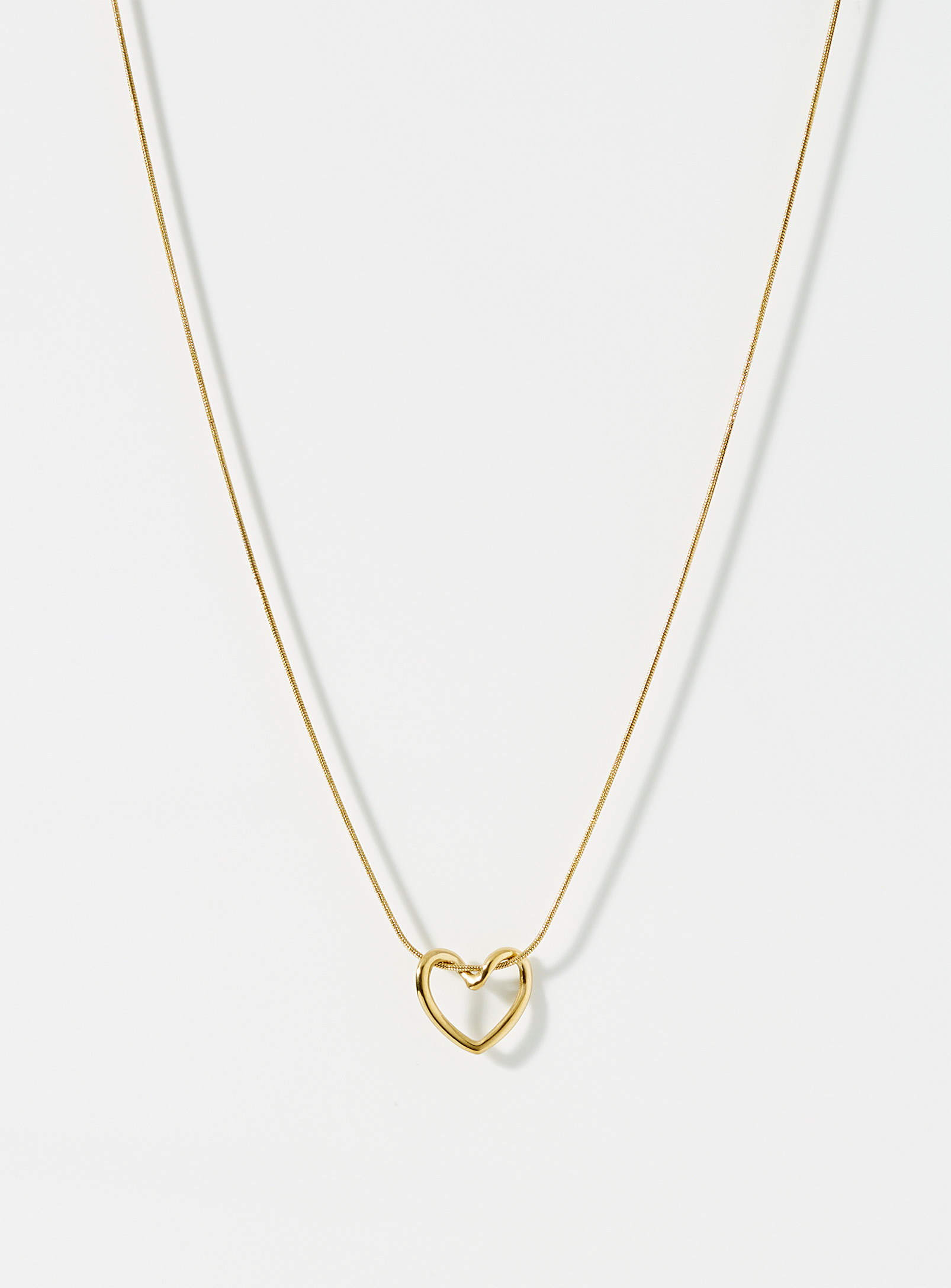 Simons - Women's Twisted heart golden necklace