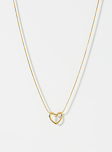 Twisted heart golden necklace product image 2