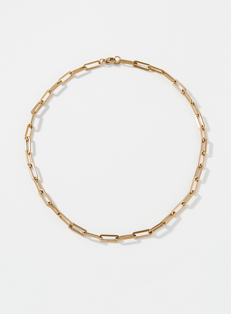 Golden paperclip chain product image (primary)