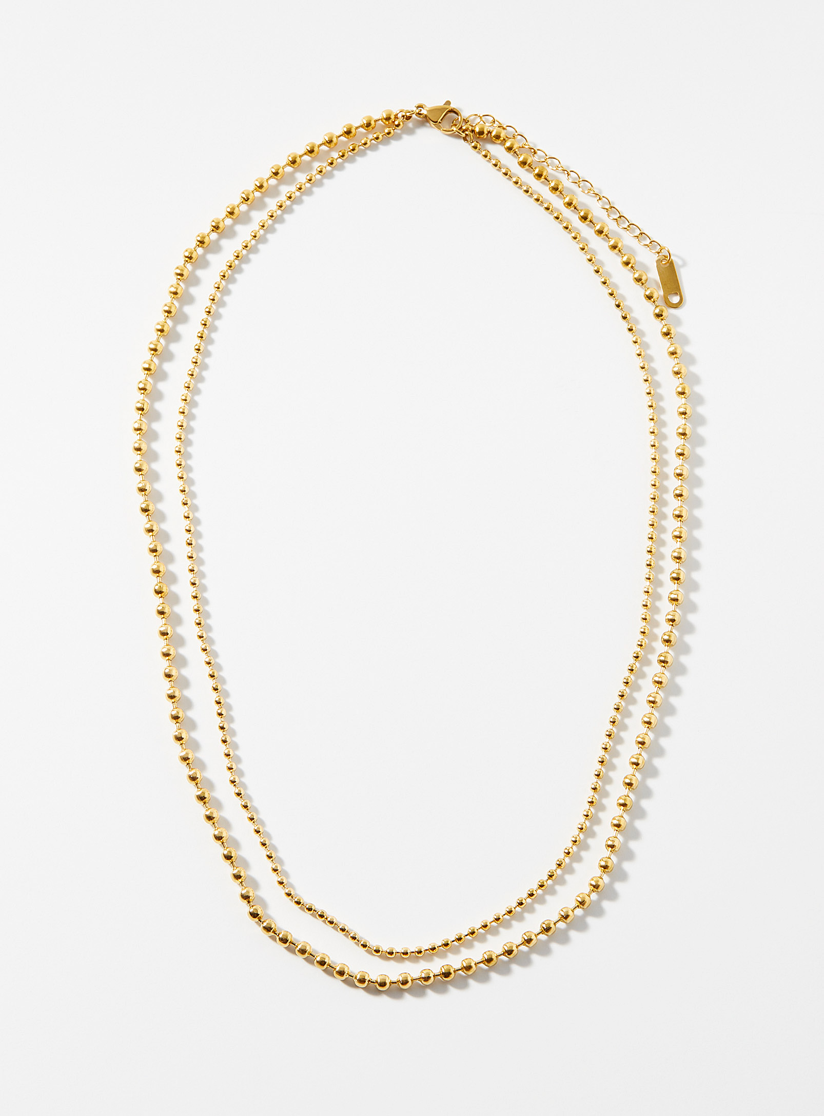 Simons - Women's Golden bead double-row chain