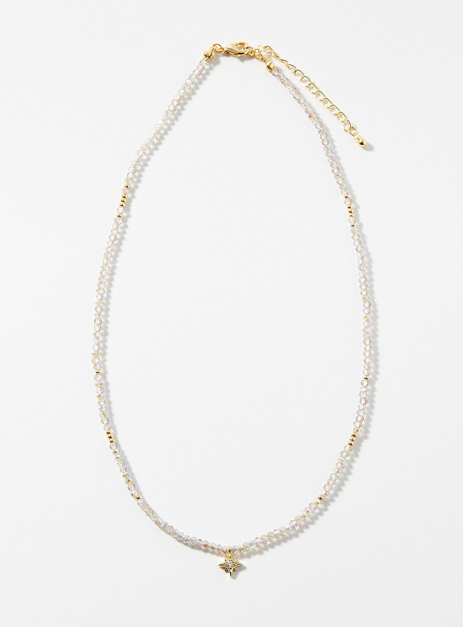 Simons - Women's Star iridescent bead necklace