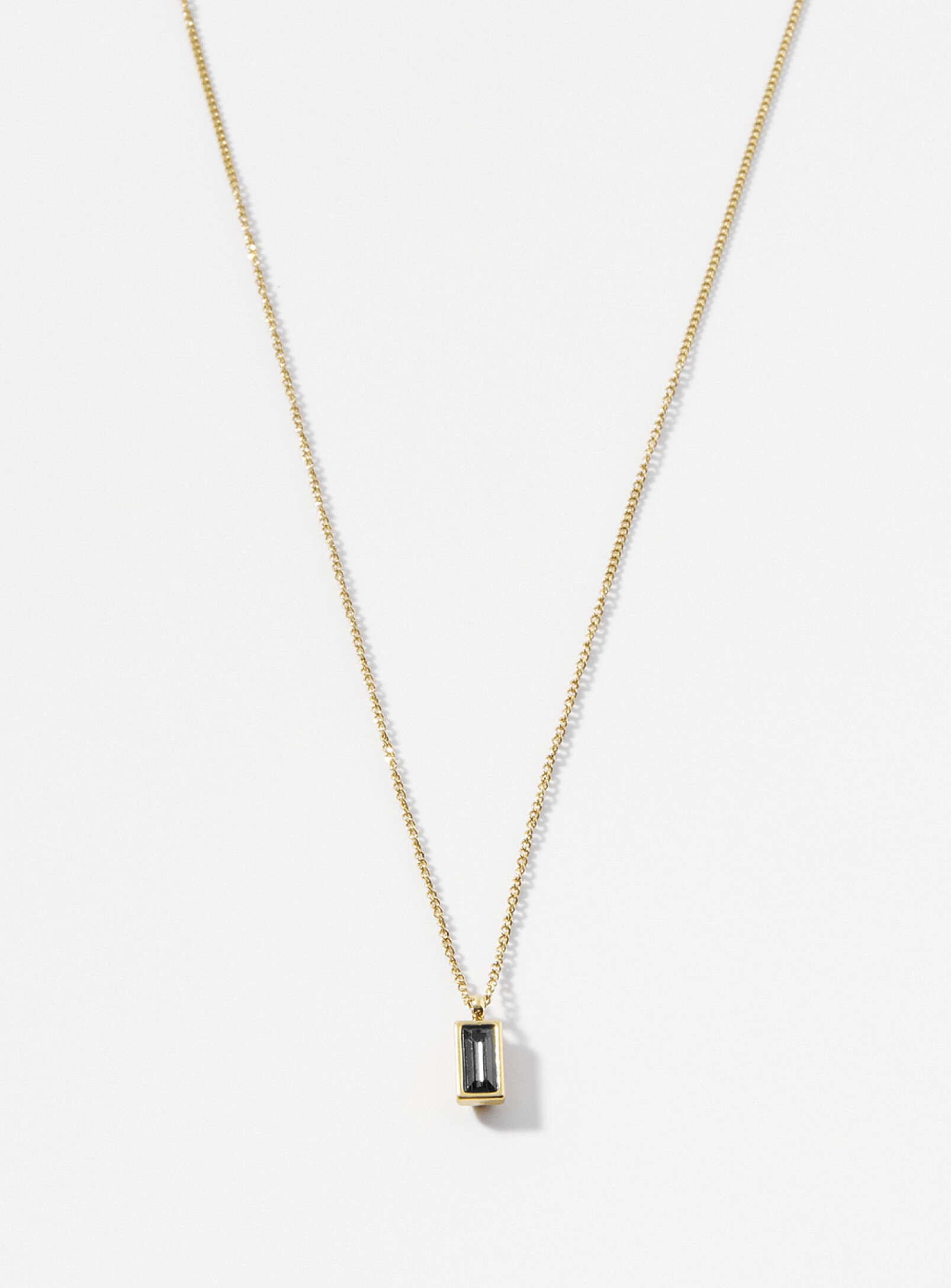 Simon's Rectangular-stone Chain In Black