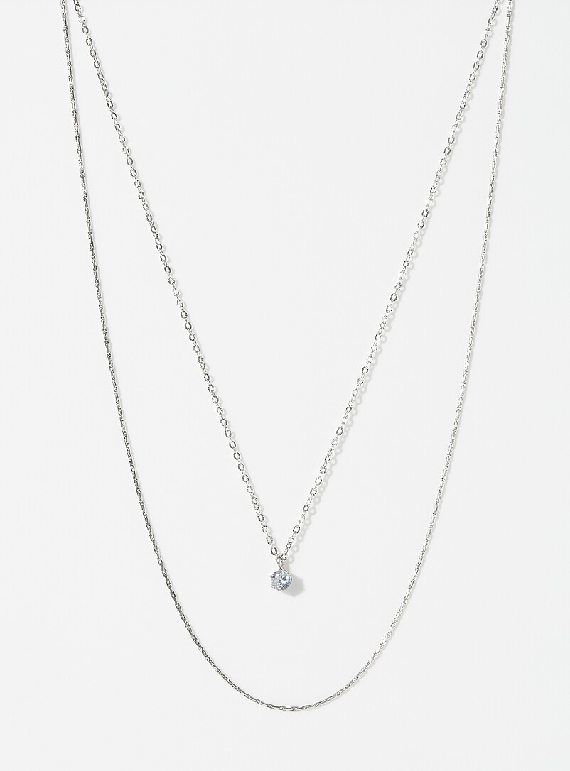 Cubic zirconia double chain product image (primary)