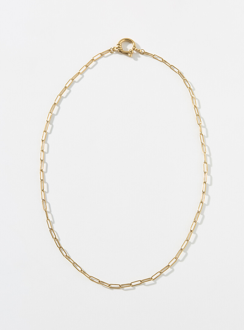 Gold paperclip-link chain product image (primary)