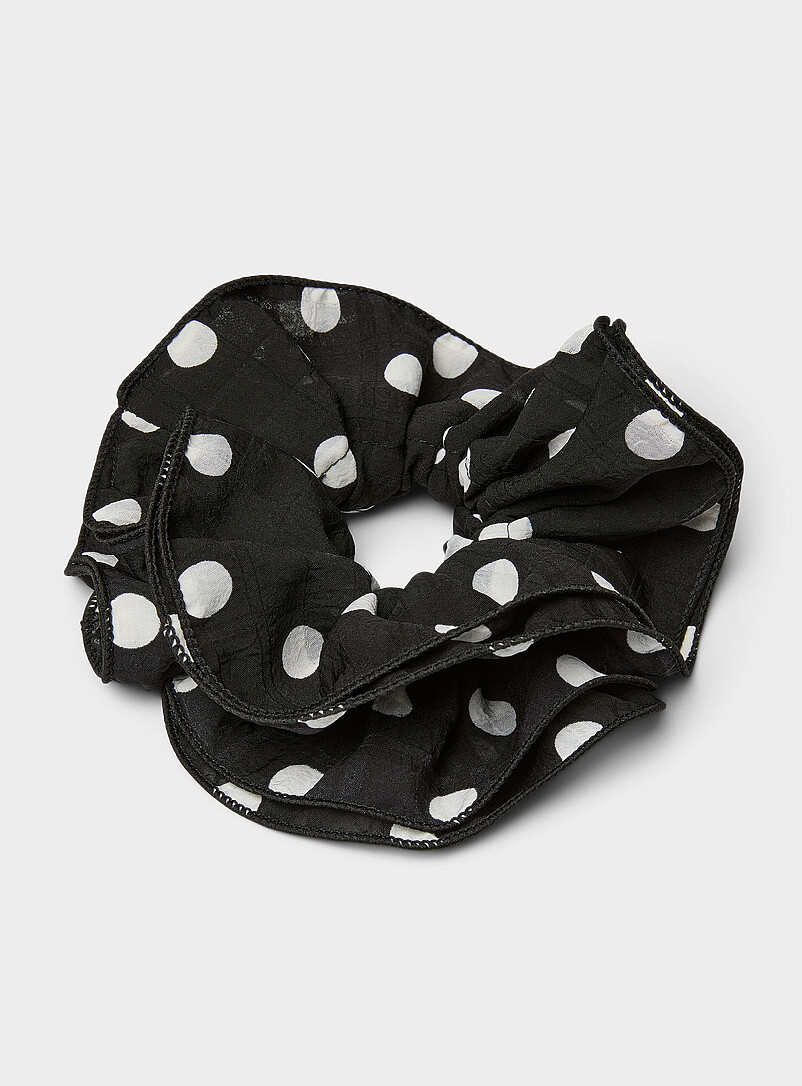 Large polka-dotted double scrunchie product image (primary)