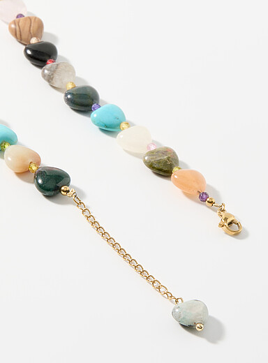 Natural stone heart necklace product image 4