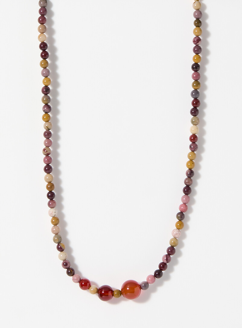 Multicoloured natural stone necklace product image (primary)