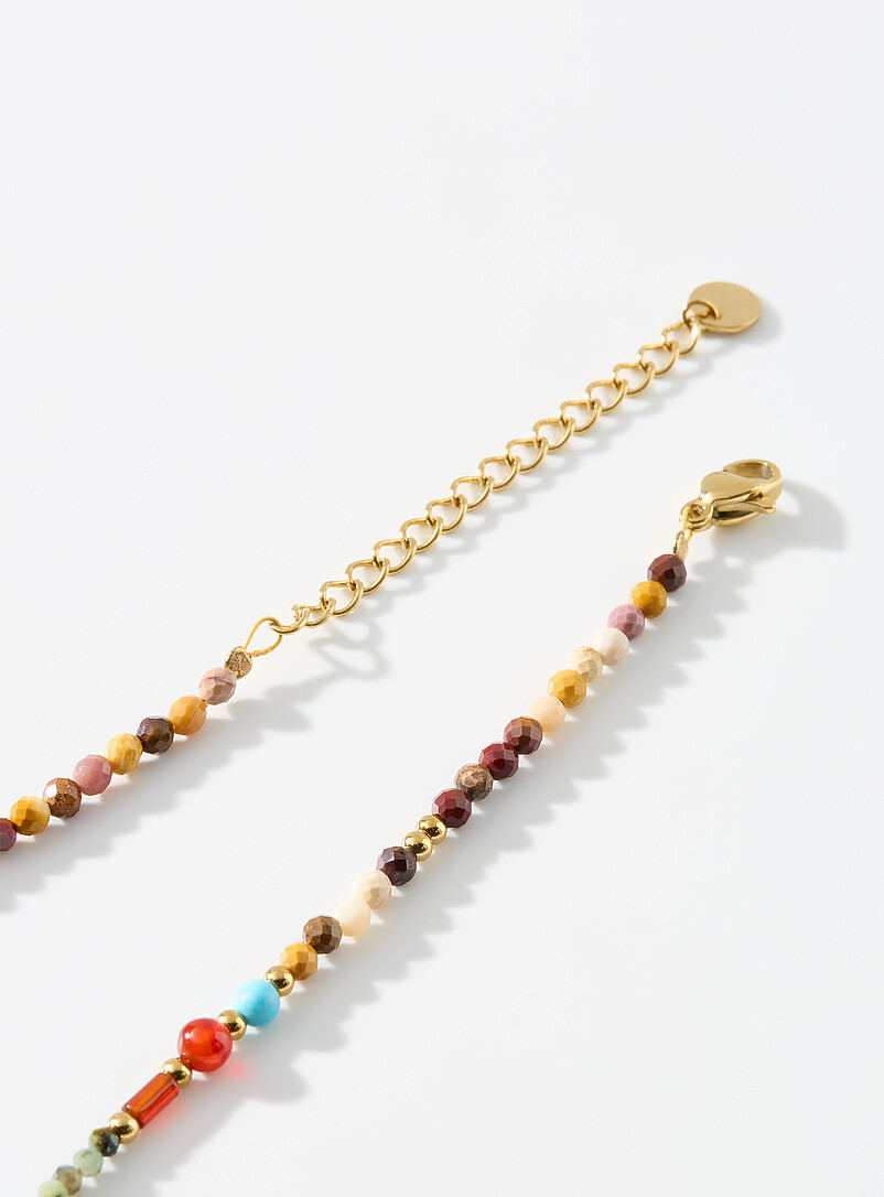 Small natural stone necklace product image 2