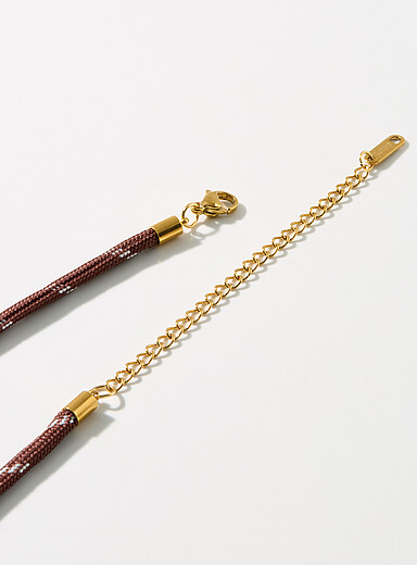 Natural-stone cord necklace